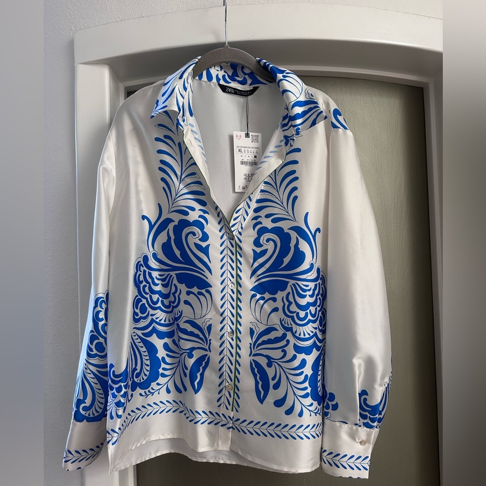 Zara satin blouse